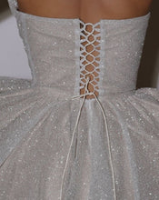 Load image into Gallery viewer, Sparkly White Prom Dresses Wedding Dresses Short Length