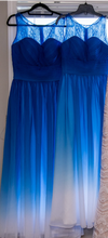Carica l'immagine nel visualizzatore di Gallery, Blue and White Ombre Bridesmaid Dresses for Wedding Party