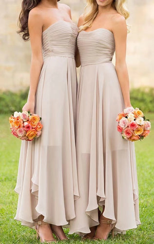 Gray Bridesmaid Dresses Ankle Length