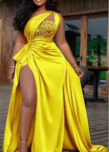 Load image into Gallery viewer, Prom Dresses Slit Side One Shoulder with Watteau