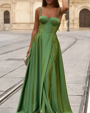 Charger l'image dans la galerie, Sage Green Prom Dresses Spaghetti Straps