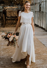 Charger l'image dans la galerie, Two Piece Hi Low Wedding Dresses Bridal Gown