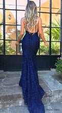 Load image into Gallery viewer, bakcles lace mermad prom dresses for women 2019