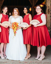 Load image into Gallery viewer, Knee Length Bridesmaid Dresses under 100