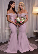 Load image into Gallery viewer, Spaghetti Straps White Bridesmaid Dresses Backless
