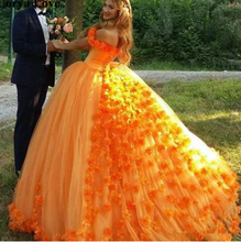 Charger l'image dans la galerie, Orange Prom Dresses Birthday Gown Pageant Gown