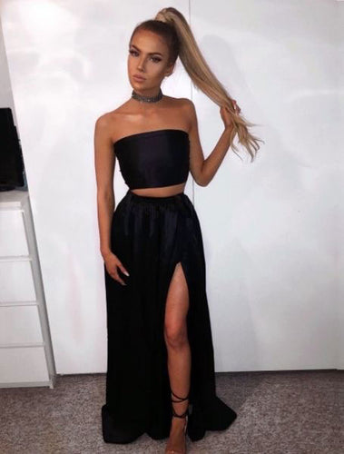 Black Two Piece Prom Dresses for Women