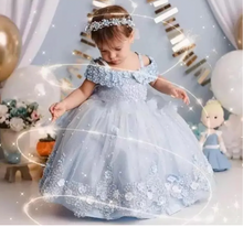 Laden Sie das Bild in den Galerie-Viewer, Cinderella Birthday Party Dresses for Kid Flower Girl Dresses