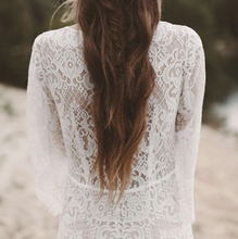 Charger l'image dans la galerie, V Neck Lace Wedding Dresses Bridal Gown
