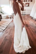 Charger l'image dans la galerie, Lace Backless Wedding Dresses Bridal Gown Spaghetti Straps