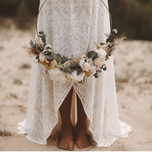 Charger l'image dans la galerie, V Neck Lace Wedding Dresses Bridal Gown