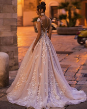 Charger l'image dans la galerie, Off Shoulder Wedding Dresses Bridal Gown with Lace Appliques