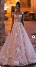 Charger l'image dans la galerie, Off Shoulder Wedding Dresses Bridal Gown with Lace Appliques
