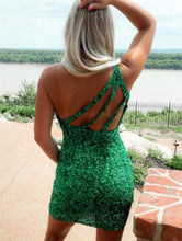 Carica l'immagine nel visualizzatore di Gallery, One Shoulder Homecoming Dresses