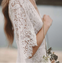 Charger l'image dans la galerie, V Neck Lace Wedding Dresses Bridal Gown