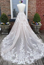 Charger l'image dans la galerie, Spaghetti Straps Wedding Dresses Bridal Gown with Lace