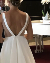 Load image into Gallery viewer, V Neck Wedding Dresses Bridal Gown Satin