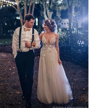 Load image into Gallery viewer, Wedding Dresses Bridal Gown Straps with Lace Beaded