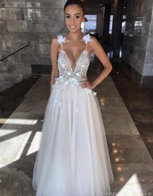 Load image into Gallery viewer, Wedding Dresses Bridal Gown Straps with Lace Beaded