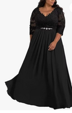 Load image into Gallery viewer, Plus. Size Gray Mother of the Bride Dresses Floor Length