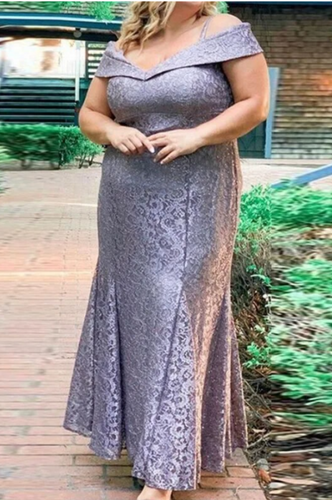 Plus Size Lace Mother of the Bride Dresses Mermaid