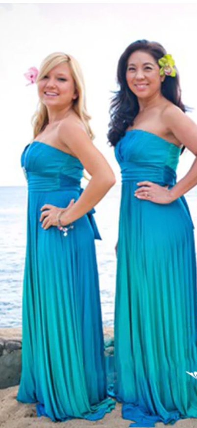 Strapless Beach Bridesmaid Dresses for Wedding Party