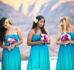 Strapless Beach Bridesmaid Dresses for Wedding Party