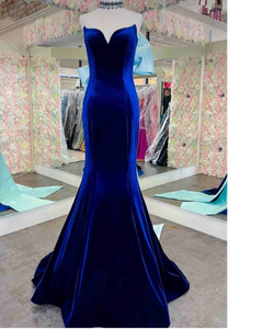 Royal Blue Prom Dresses with Big Bowknot