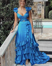 Load image into Gallery viewer, Prom Dresses Slit Side Floor Length Sleeveless