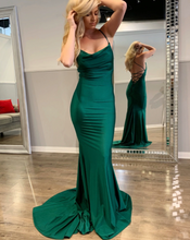 Load image into Gallery viewer, Green Prom Dresses Sheath Silk