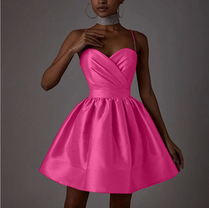 Straps Short Homecoming Gown