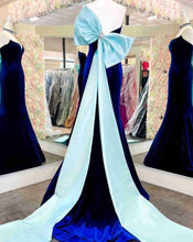 Charger l&#39;image dans la galerie, Royal Blue Prom Dresses with Big Bowknot