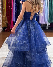 Charger l&#39;image dans la galerie, Sparkly Royal Blue Prom Dresses V Neck