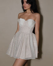 Load image into Gallery viewer, Sparkly White Prom Dresses Wedding Dresses Short Length