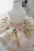 Charger l&#39;image dans la galerie, Flower Girl Dresses Birthday Dresses with Handmade Flowers