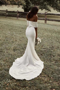 Bateau Wedding Dresses Bridal Gown Mermaid