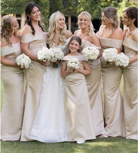 Load image into Gallery viewer, Bateau Bridesmaid Dresses for Wedding Party