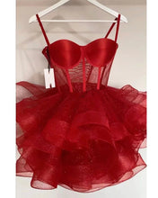 Cargar imagen en el visor de la galería, Sparkly Short Homecoming Dresses Prom Dresses Corset