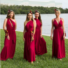 Load image into Gallery viewer, Red Convertible Bridesmaid Dresses for Wedding Party