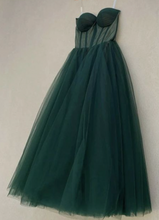 Charger l&#39;image dans la galerie, Sweetheart Prom Dresses Tea Length Green