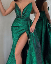 Charger l&#39;image dans la galerie, Dark Green Prom Dresses Evening Gown