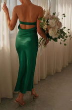 Cargar imagen en el visor de la galería, Ankle Length Green Prom Dresses Bridesmaid Dresses