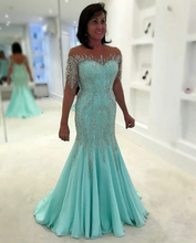 Load image into Gallery viewer, Mother of the Bride Dresses Floor Length with Beading Mermaid