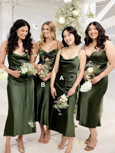 Laden Sie das Bild in den Galerie-Viewer, Olive Green Bridesmaid Dresses for Wedding Party