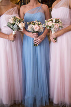 画像をギャラリービューアに読み込む, One Shoulder Bridesmaid Dresses Floor Length