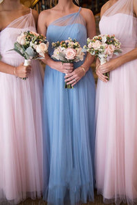 One Shoulder Bridesmaid Dresses Floor Length