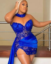 Carica l&#39;immagine nel visualizzatore di Gallery, Plus Size Prom Dresses Sexy Royal Blue