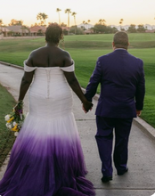 Laden Sie das Bild in den Galerie-Viewer, Plus Size Wedding Dresses Bridal Gown Gradient Purple