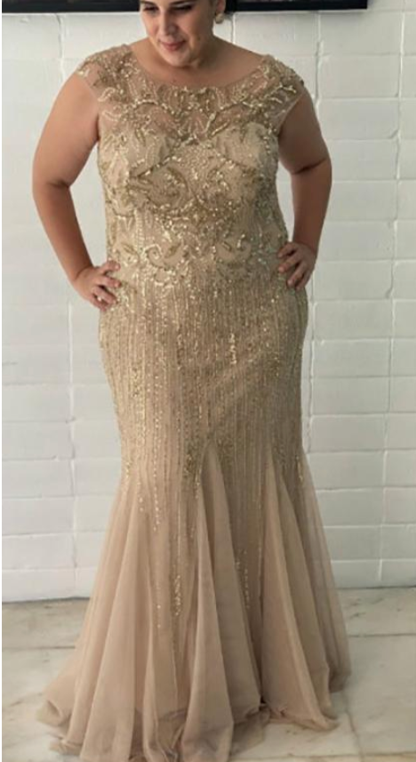 Plus Size Mother of the Bride Dresses with Full Sleeves