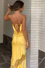 Load image into Gallery viewer, Yellow Prom Dresses Sheath Prom Gown